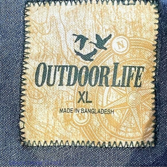 Outdoor Life Earth Tone Casual Button Down Shirt Soft Cotton Men's XL - Picture 3 of 7